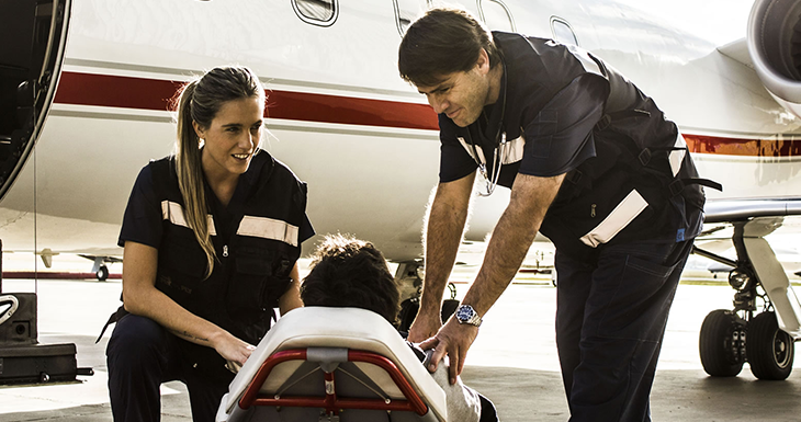  The importance of accompanying a nurse in flight before a contingency during the trip